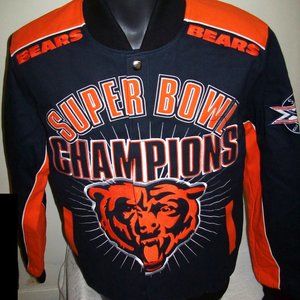 CHICAGO BEARS SUPER BOWL XX CHAMP JACKET S M L XL 2X